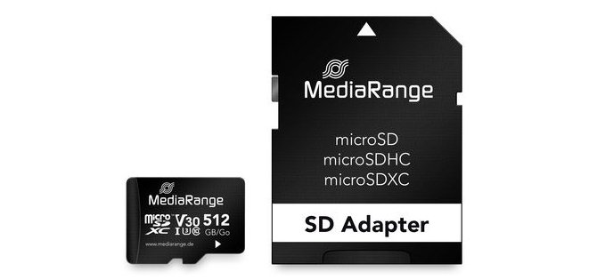 MediaRange MR947 flashgeheugen 512 GB MicroSDXC UHS-I Klasse 10
