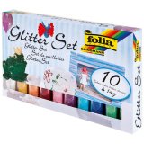 Poudre pailletée folia tube 14g 10 couleurs assorties 10 unités