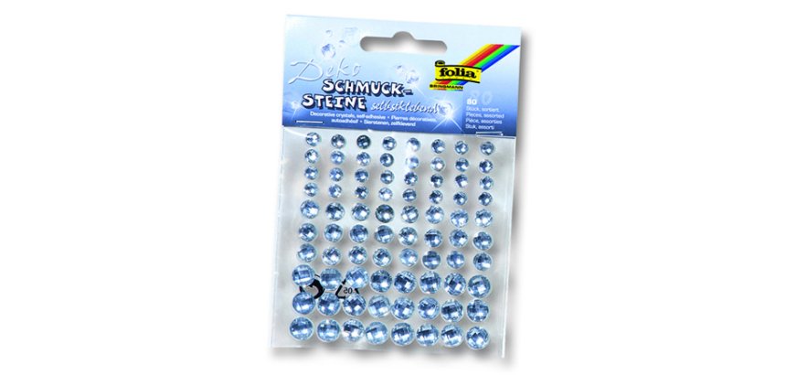 Pierres décoratives 'Clear', autoadhésif, transparent