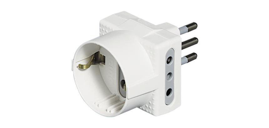 bticino S3610D power plug adapter White