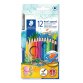 Crayon couleur staedtler noris club aquarell mine 3mm abs anti-casse pinceau inclus coloris vifs étui carton 12 unités