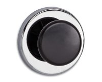 Aimant maul ferrite puissant avec bouton résistance 12kg coloris argenté diamètre 67mm