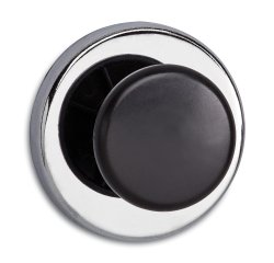 Aimant maul ferrite puissant avec bouton résistance 12kg coloris argenté diamètre 67mm