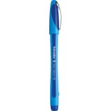 Stylo bille SLIDER MEMO à capuchon,pointe large,corps caoutchouc,encre indélébile Bleue