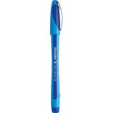 Stylo bille SLIDER MEMO à capuchon,pointe large,corps caoutchouc,encre indélébile Bleue