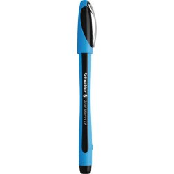 Stylo bille SLIDER MEMO à capuchon,pointe large,corps caoutchouc,encre indélébile Noire