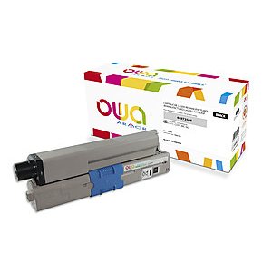 Toner remanufacturé OWA - haute capacité - Noir - pour OKI 44973508