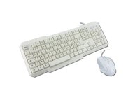 MCL ACK-2012/B clavier Souris incluse Universel USB AZERTY Français Blanc