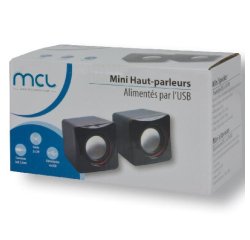 MCL HP-USB2/4 Haut-parleur 2-voies noir avec fil 4 W