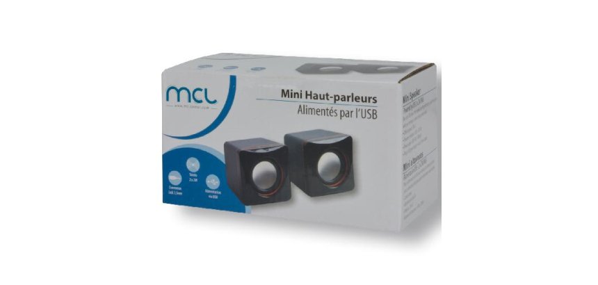 MCL HP-USB2/4 Haut-parleur 2-voies noir avec fil 4 W