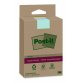Bloc-notes post-it super sticky grand format recycles 102x152mm 45f repositionnables lignes col. assortis pack 4 blocs