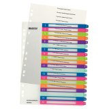 Intercalaires en plastique WOW, numéroté, A4, 1-20