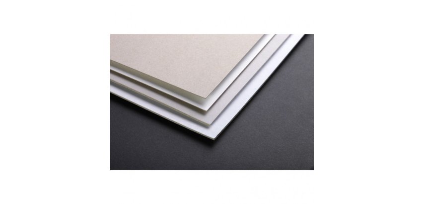 Carton Mi-fin 1,8mm 10F 50x65cm 1200g - Blanc et gris