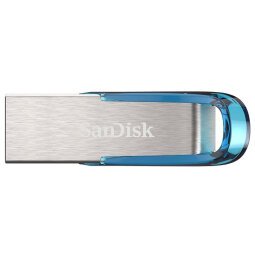 SanDisk Ultra Flair lecteur USB flash 128 Go USB Type-A 3.2 Gen 1 (3.1 Gen 1) Bleu, Argent