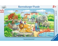 Puzzles carton 15 pieces ravensburger excursion au zoo 1 puzzle de 15 pieces et 1    cadre