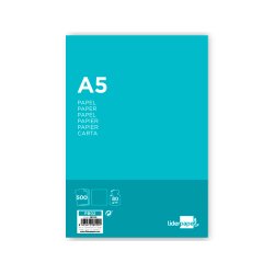 Papier écriture liderpapel a5 148x210mm blancheur extra opacité 80g/m2 paquet 500 feuilles
