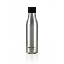 Bouteille isotherme 500ml acier inox conserve frais/24H-Chaud/10h.Design Métal argent