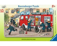 Puzzles carton 15 pieces ravensburger ma voiture de    pompier 1 puzzle de 15 pieces et 1 cadre