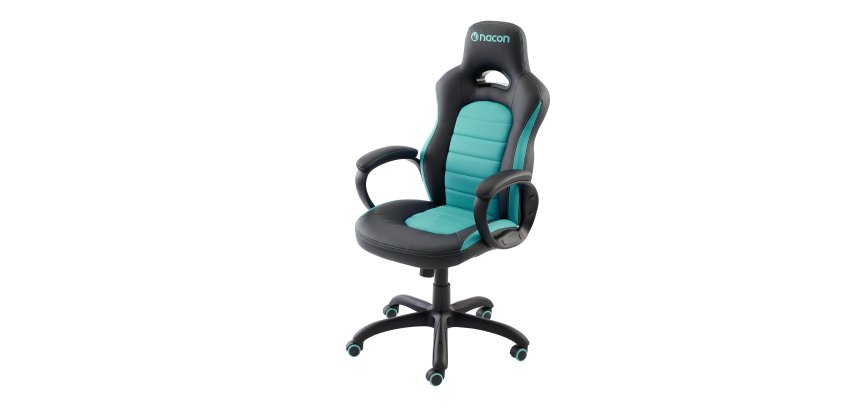 NACON CH-350 Silla para videojuegos universal Asiento acolchado Negro, Turquesa