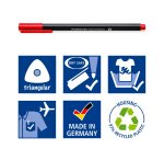 Feutre staedtler triplus fineliner 334 triangulaire    pointe superfine 0,3mm        coloris assortis etui carton