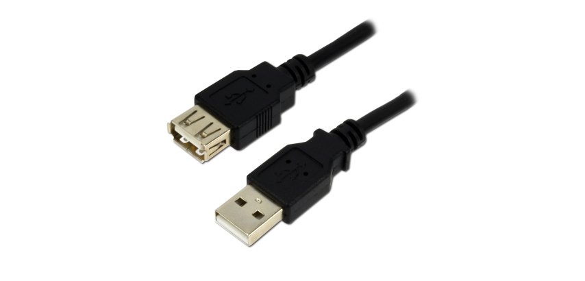 MCL MC922AMF-1M/N câble USB USB 2.0 USB A 0,48 Gbit/s Noir