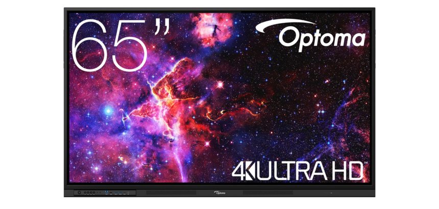 Optoma 3653RK tableau blanc interactif 165,1 cm (65") 3840 x 2160 pixels Écran tactile Noir