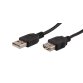 Cable usb t'nb 2,0 a m/a f sur cavalier cable 1,80m      coloris noir
