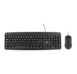 T'nB KBCOMBO1 clavier Souris incluse Universel USB QWERTY Anglais Noir