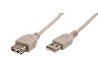 Rallonge usb t'nb 1,1a m/af cable 3m coloris gris