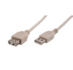 Rallonge usb t'nb 1,1a m/af cable 3m coloris gris