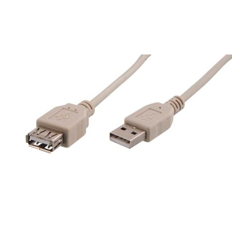 Rallonge usb t'nb 1,1a m/af cable 3m coloris gris