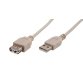 Rallonge usb t'nb 1,1a m/af cable 3m coloris gris