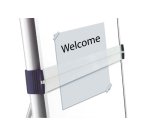 Chevalet de conférence mobile Impression Pro, magnétique, acier laqué, bras d'affichage extérieur