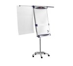 Chevalet de conférence mobile Impression Pro, magnétique, acier laqué, bras d'affichage extérieur