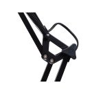 Luminaire bureau maulstudy surpince tete et bras metal      hauteur 44cm bras 35cm tete   diam. 17cm coloris noir
