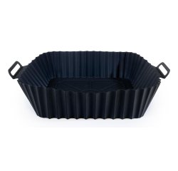 Muitomas Teglia in silicone per friggitrice ad aria nero