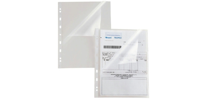 Buste aperte a L Atla A - con foratura universale - PPL - buccia - 22 x 30 cm - Sei Rota - conf. 25 pezzi