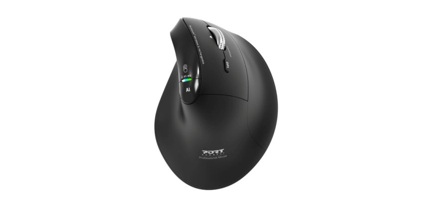 Port Designs ERGO AUDITOR souris Universel Droitier RF sans fil + Bluetooth Optique 4800 DPI