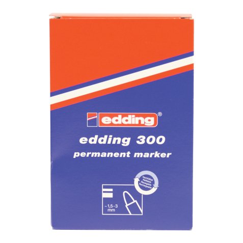 Marqueur permanent Edding 300 pointe ogive 1,5 à 3 mm noir