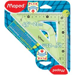 Équerre maped flex 45 degrés graduée 21cm incassable