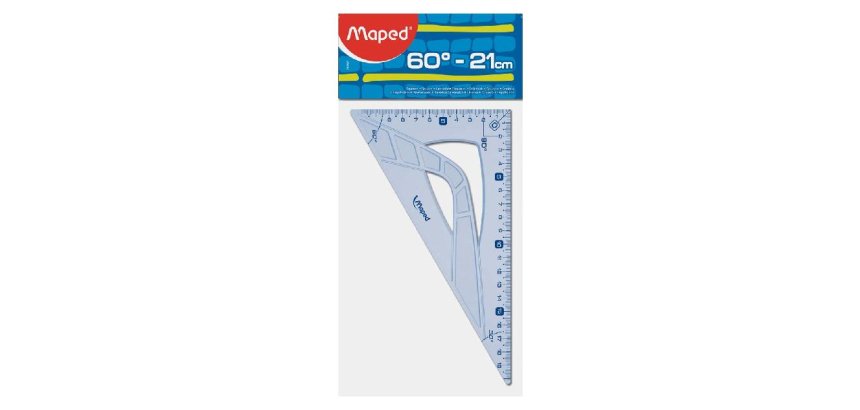Equerre maped geometrique en plastique recicle 60          hypotenuse 21cm