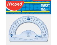 Rapporteur maped geometrique en plastique recycle          180degres base 12cm