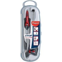 Coffret de compas Stop System, set de 3 pièces, bleu