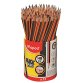 Pot de 72 crayons graphite BLACK'PEPS triangulaires, embout peint, HB