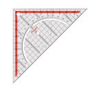 Equerre Géo Technic, hypoténuse: 260 mm, en plastique