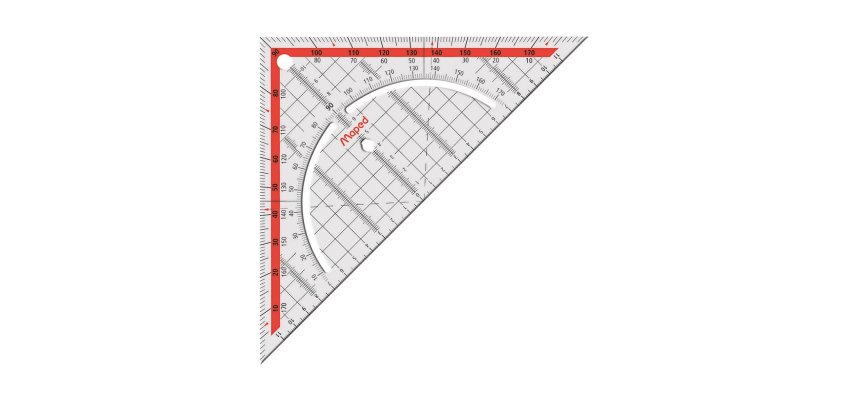 Equerre Géo Technic, hypoténuse: 260 mm, en plastique