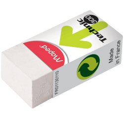 Gomme en plastique Technic 300, avec fourreau carton