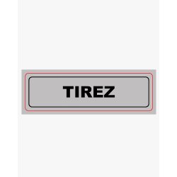 Plaque signalisation viso sign pvc auto-adhesive tirez  17x5cm