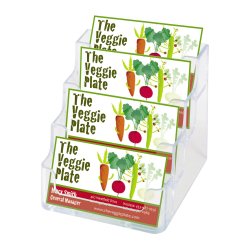 Porte cartes de visite 4 cases, transparent