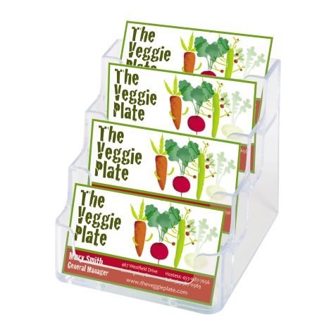 Porte cartes de visite 4 cases, transparent